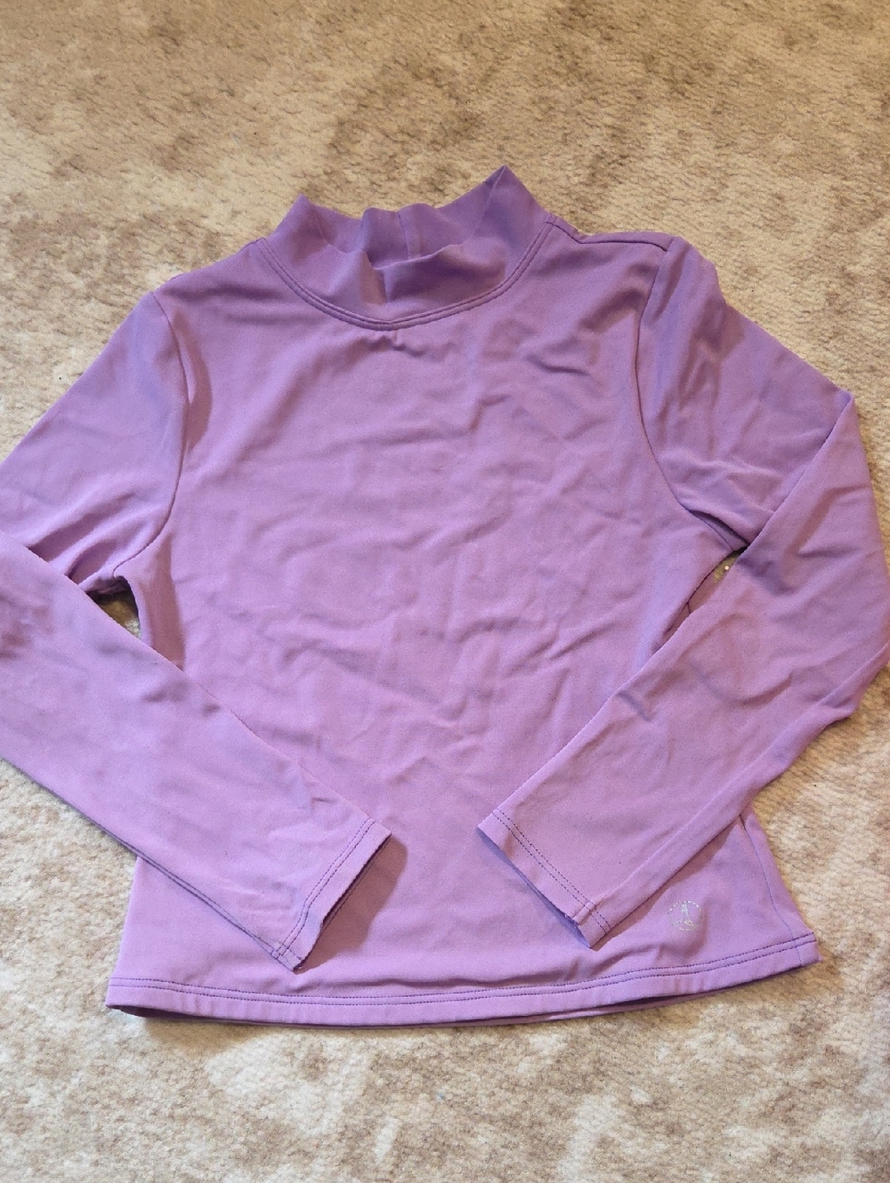 Lands End Lilac Mock Neck Rash Guard